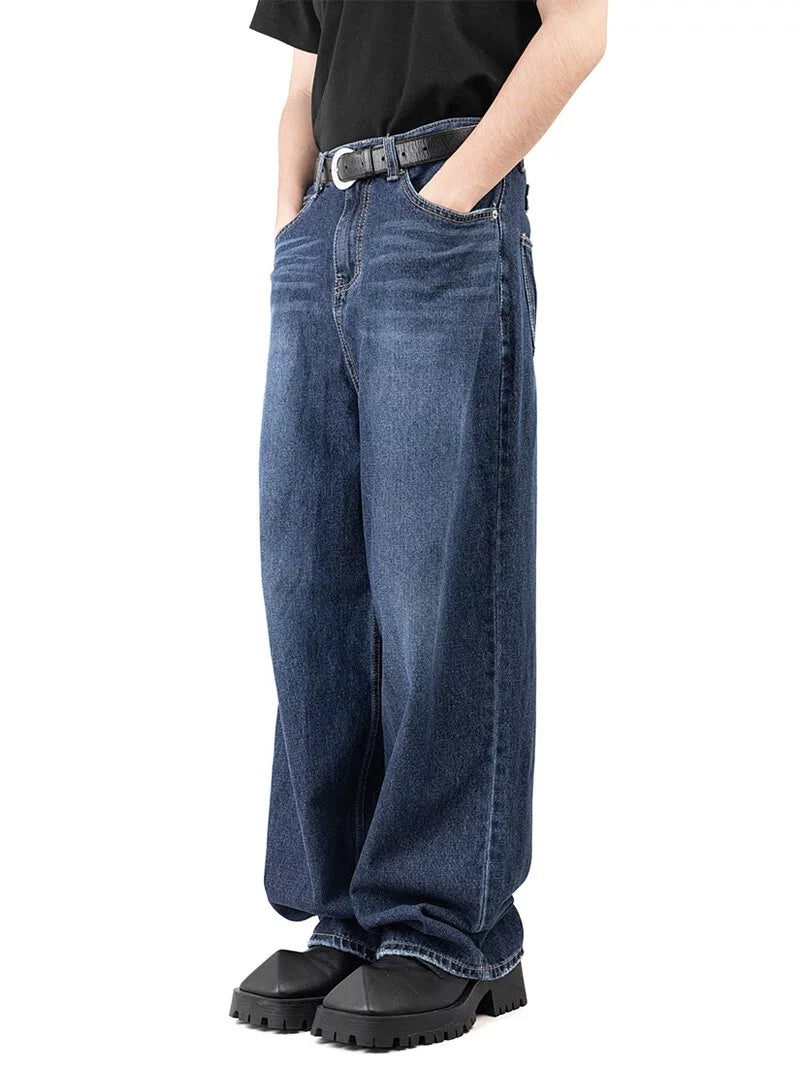 Back Strap Button Denim Jeans