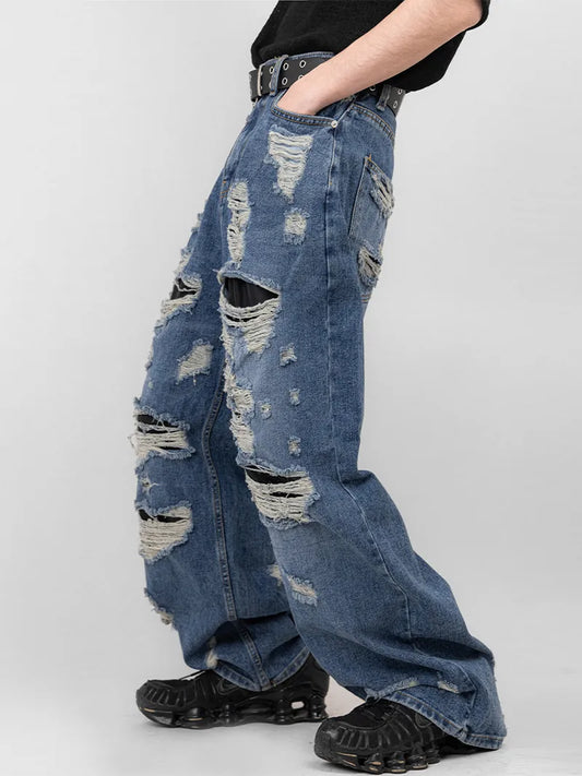 Old fashioned Damage wide jeans