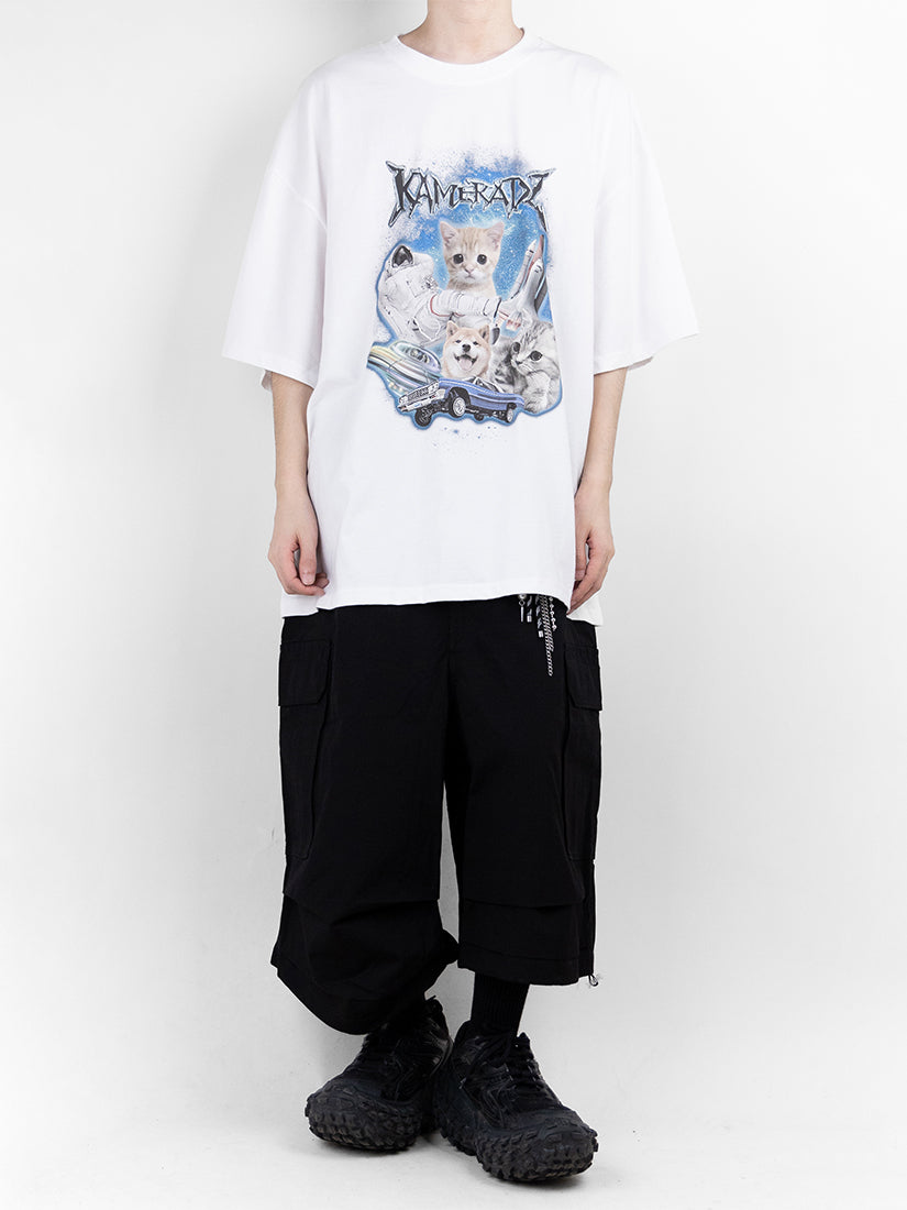 Kameradl Cat Print Tee