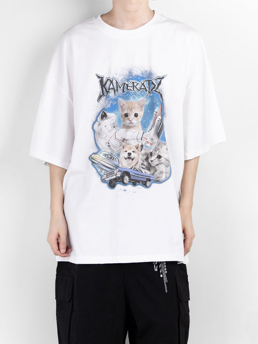 Kameradl Cat Print Tee