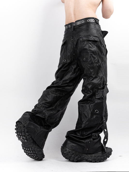 Gravel Pocket Leather Pants