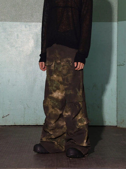 DND4DES Oil Stain Distressed Oversized Cargo